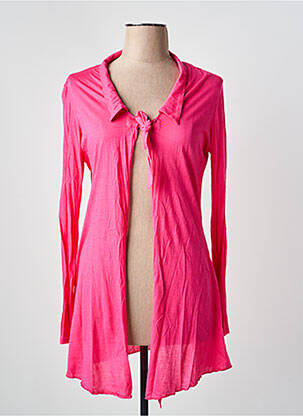 Veste casual col rond rose ELIANE ET LENA femme