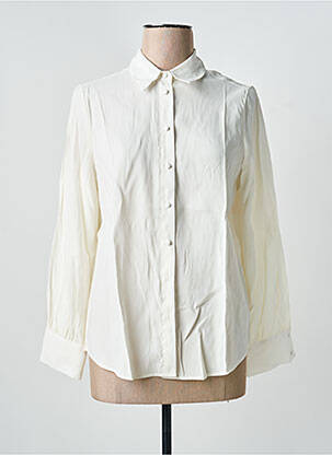 Chemisier coupe droite manches longues blanc ZARA femme