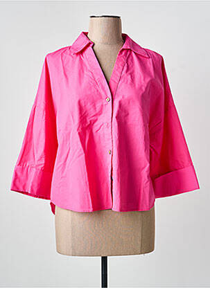 Chemisier coupe droite manches 3/4 rose ZARA femme