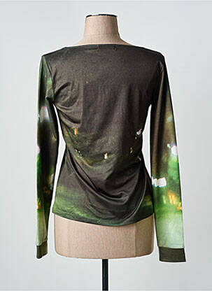 T-shirt manches longues manches longues vert MAIS IL EST OU LE SOLEIL femme