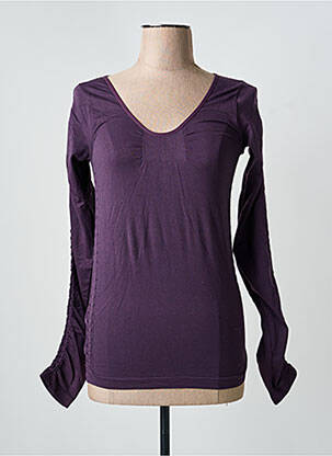 T-shirt manches longues manches longues violet MAIS IL EST OU LE SOLEIL femme