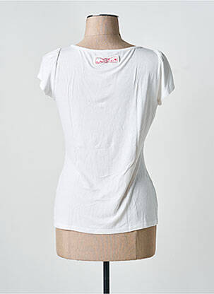 T-shirt stretch manches courtes blanc POUPEE CHIC femme