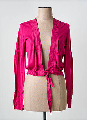 Gilet manches longues coupe cintrée rose ELIANE ET LENA femme