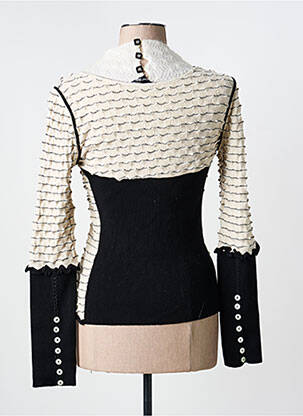 Pull coupe cintrée manches longues beige TRICOT CHIC femme
