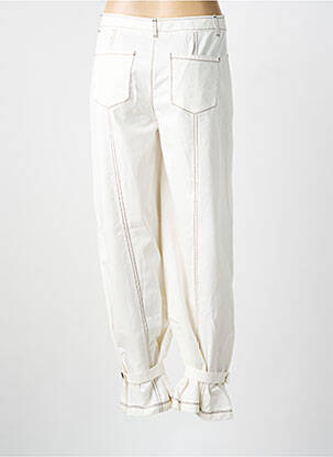 Pantalon droit stretch taille normale blanc ZARA femme