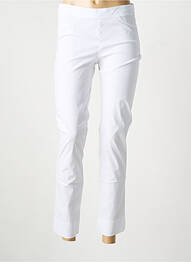 Pantalon slim taille élastique taille normale blanc MYRINE femme