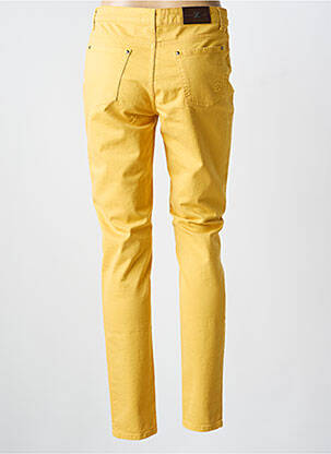 Pantalon slim tissage popeline taille normale jaune EMMA & CARO femme