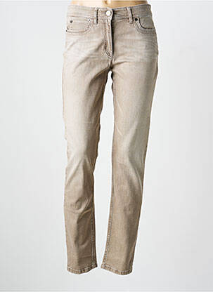 Jeans coupe slim taille normale taille normale beige ZERRES femme