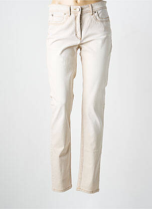 Jeans coupe slim slim taille normale beige ZERRES femme