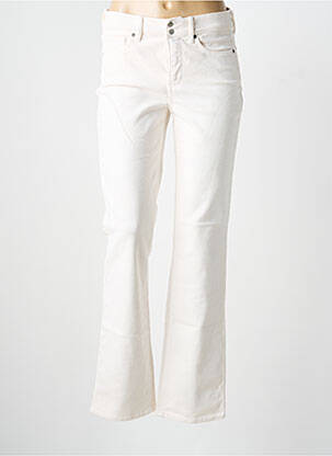 Pantalon droit stretch taille normale blanc NYDJ femme