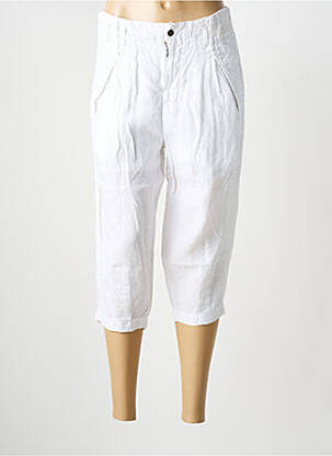 Pantacourt coupe droite taille normale blanc ELIANE ET LENA femme
