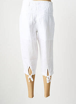 Pantacourt coupe droite taille normale blanc ELIANE ET LENA femme