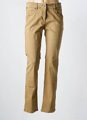 Jeans coupe slim marron ZERRES femme