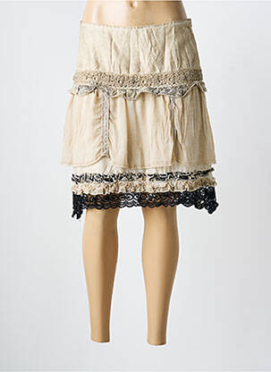 Jupe mi-longue beige ELISA CAVALETTI femme