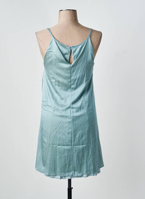 Robe courte sans manche sans manche bleu UNO PIU UNO femme