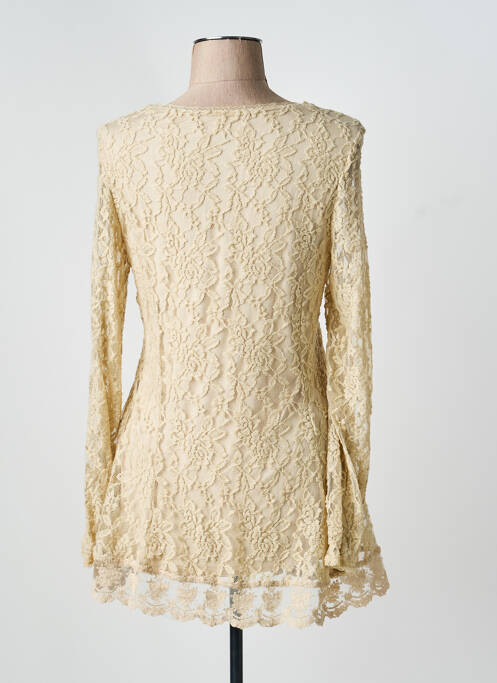 Top stretch manches longues beige MYRINE femme