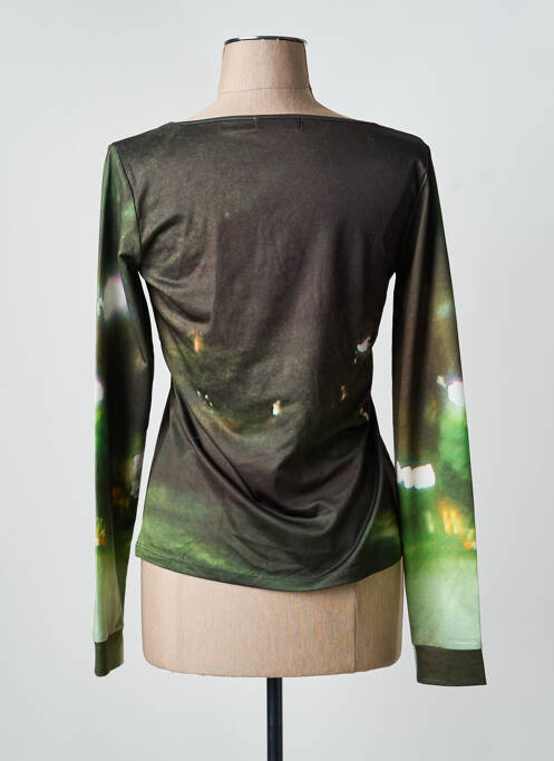 T-shirt manches longues manches longues vert MAIS IL EST OU LE SOLEIL femme