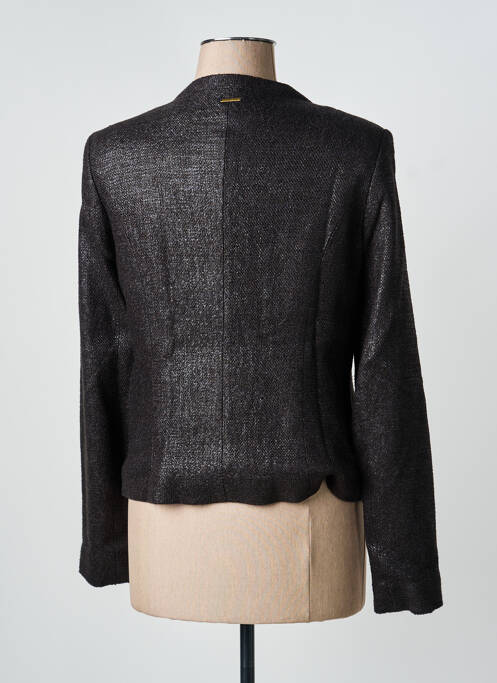 Veste casual col rond noir ONE STEP femme