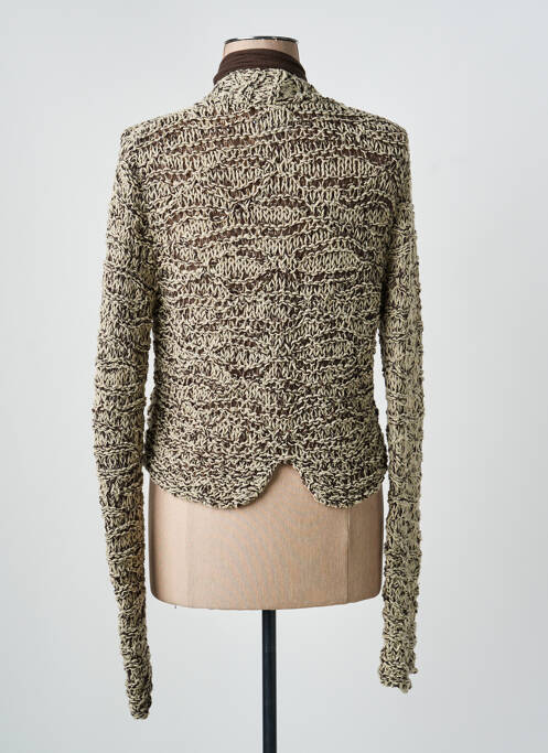 Gilet manches longues coupe cintrée beige SARAH PACINI femme