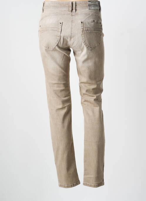 Jeans coupe slim taille normale taille normale beige ZERRES femme