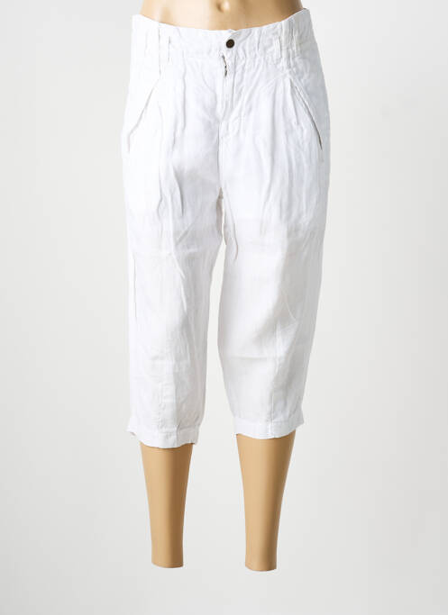 Pantacourt coupe droite taille normale blanc ELIANE ET LENA femme