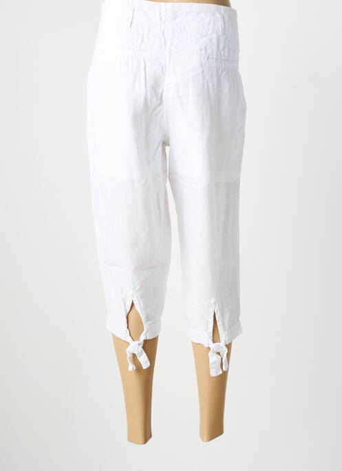 Pantacourt coupe droite taille normale blanc ELIANE ET LENA femme