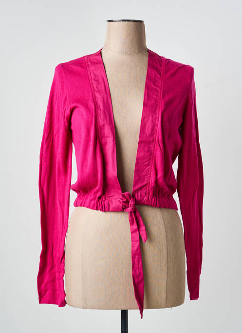 Gilet manches longues rose ELIANE ET LENA femme