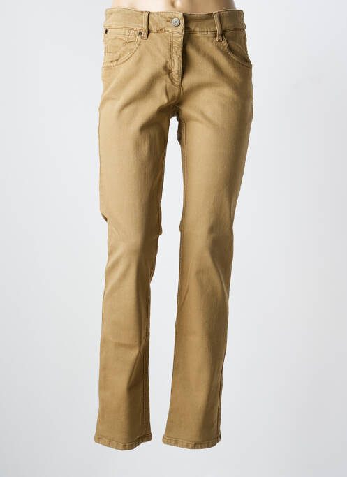 Jeans coupe slim marron ZERRES femme