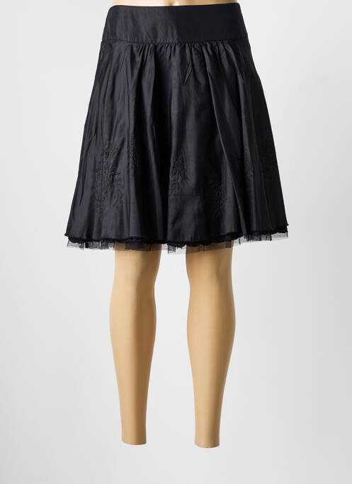 Jupe mi-longue noir ESSENTIEL femme