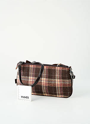 Sac multipoches forme rectangulaire marron LOLLIPOPS femme