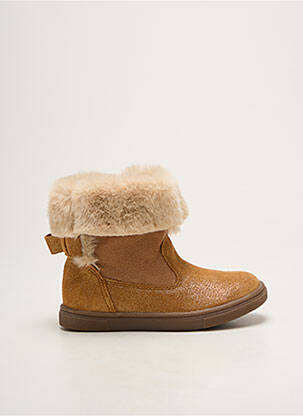 Bottines/boots tissage tissage pailleté bout rond marron GBB fille