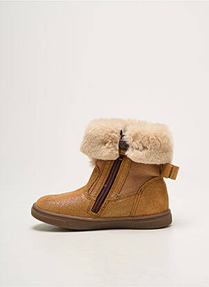Bottines/boots tissage tissage pailleté bout rond marron GBB fille