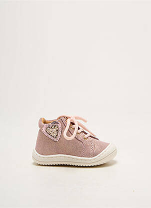 Bottillons semelle amovible bout rond rose GBB fille