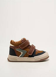 Baskets semelle amovible bout rond marron GBB garcon