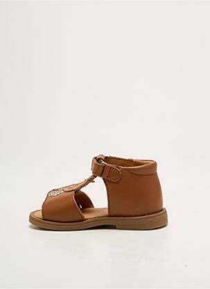 Sandales/nu pieds tissage tissage pailleté chiquet marron GBB fille