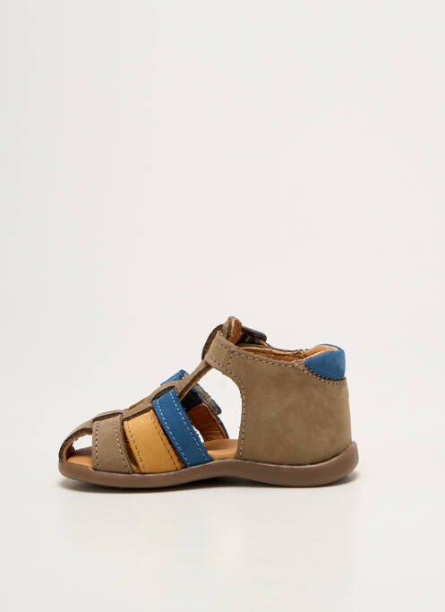 Sandales/nu pieds fermeture boucle(s) bout rond jaune GBB garcon