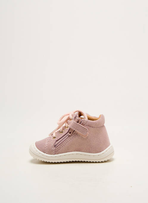Bottillons tissage tissage pailleté bout rond rose GBB fille