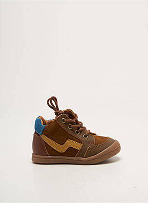 Baskets voute plantaire bout rond marron GBB garçon