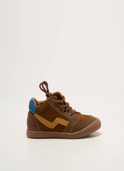 Baskets voute plantaire bout rond marron GBB garcon