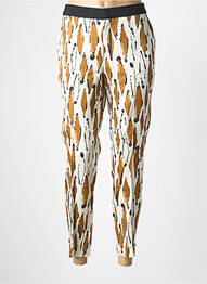 Pantalon 7/8 taille haute taille haute beige CHLOÉ STORA femme