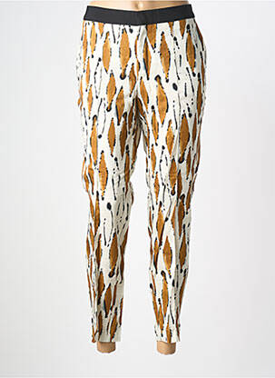 Pantalon 7/8 taille haute taille haute beige CHLOÉ STORA femme