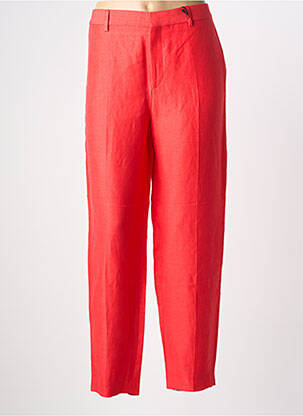 Pantalon droit taille à pinces taille normale rouge CHLOÉ STORA femme