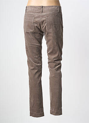 Pantalon slim taille basse taille basse marron SESSUN femme