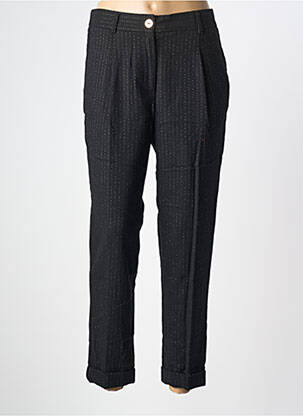 Pantalon 7/8 taille haute taille haute noir MAISON LAB femme