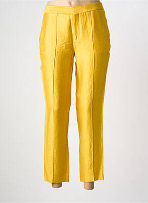 Pantalon 7/8 taille haute taille haute jaune CHLOÉ STORA femme