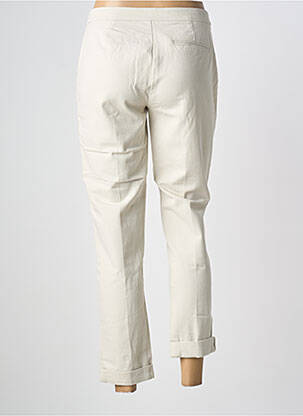 Pantalon 7/8 taille à pinces taille normale beige SWILDENS femme