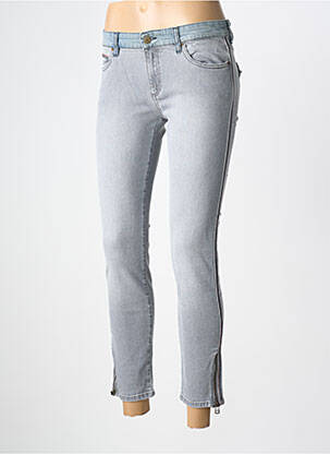 Jeans skinny stretch taille basse gris SWILDENS femme