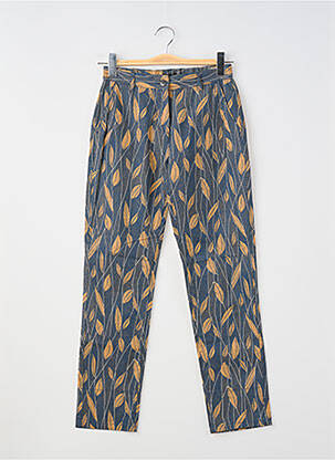 Pantalon 7/8 taille haute taille haute bleu MAISON LAB femme