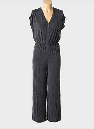 Combi-pantalon fermeture boutonnée sur le devant manches courtes gris LEÏ-1984 femme