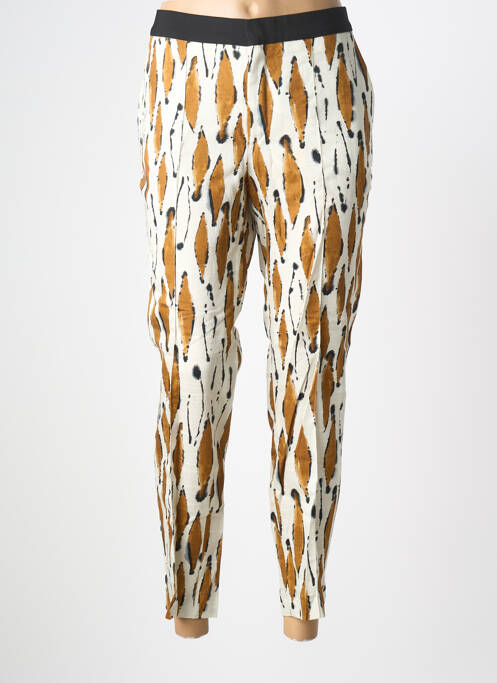 Pantalon 7/8 taille haute taille haute beige CHLOÉ STORA femme